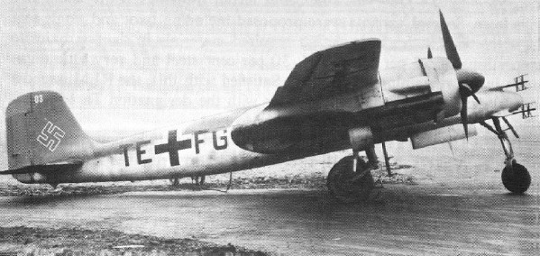 Prototype V3 of Ta 154 Moskito night fighter, circa late-1943