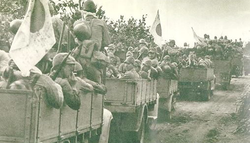 Japanese troops on Hainan island, China, 19 Feb 1939