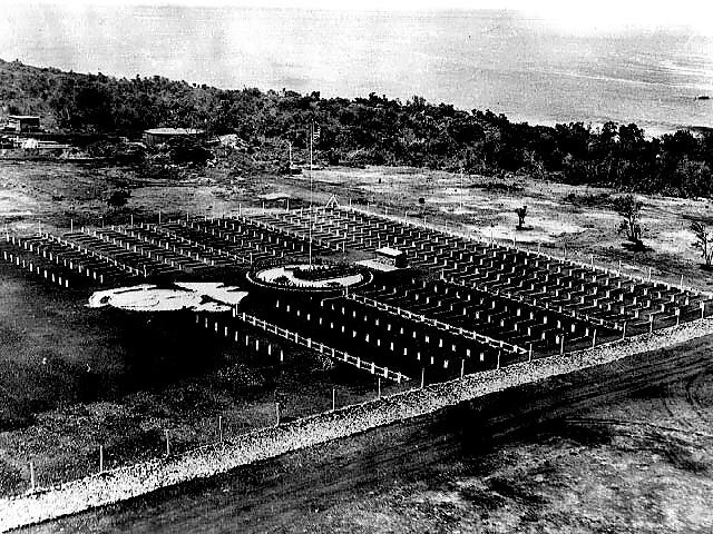 US 2nd Marine Division cemetery, Tinian, Mariana Islands, Aug 1944