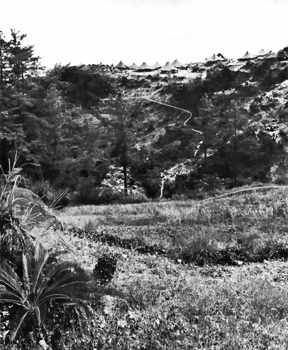 Kakazu Gorge, Okinawa, Japan, photo taken after the Okinawa Campaign