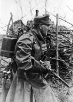 German soldier with an EMP submachine gun, 1940s