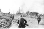 German soldiers entering a village in the Soviet Union, Aug 1941