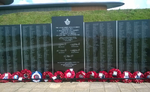 Memorial Wall, Battle of Britain Memorial, Capel-le-Ferne, Kent, England, United Kingdom, Sep 2017