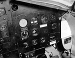 Instrument panel of a Martin PBM-3R Mariner stationed at the Naval Air Station Banana River, Florida, United States, 24 Feb 1943. Photo 3 of 3.