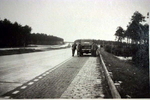 US Army bomb disposal personnel on the Reichsautobahn, western Germany, May 1945