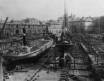 The King George double dry dock of Tecklenborg shipyard, Bremerhaven, Germany, 1893