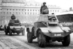 Panhard Type 178 armoured cars on parade, date unknown
