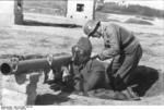 German Panzerschreck crew on exercise, France, spring 1944, photo 2 of 3