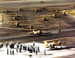 N2S and N3N training aircraft at Naval Air Station Corpus Christi, Texas, United States, 1942-1943