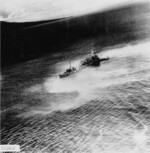 Mikazuki after being attacked by USAAF B-25 bombers, off Cape Gloucester, New Britain, 28 Jul 1943, photo 2 of 5