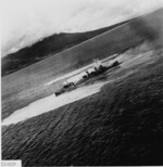 Mikazuki under attack by USAAF B-25 bombers, off Cape Gloucester, New Britain, 28 Jul 1943, photo 02 of 10