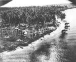US reconnaissance photo of the Japanese seaplane base at Kavieng Harbor, New Ireland, 15 Feb 1944; note Mitsubishi F1M2 Float Planes, US code named 