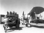 Gladiator aircraft being fueled, circa 1940s
