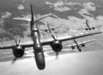 A-20 Havoc bombers of US 9th Air Force flying over the French coast, circa 1943