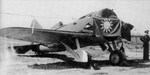 Chinese Air Force I-16 fighter, flown by a volunteer from the Soviet Union, China, circa 1940