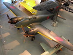 J1N1-S Gekko night fighter on display at the Smithsonian Air and Space Museum Udvar-Hazy Center, Chantilly, Virginia, United States, 26 Apr 2009; P-61C Black Widow in background, Ohka 22 under wing