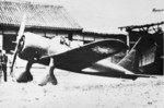 Captured Ki-27 fighter with Chinese Air Force roundel, China, date unknown