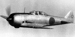 Ki-44 fighter in flight, date and location unknown