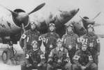 Pilots posing before a Ki-45 aircraft, circa 1940s