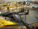 P-61C Black Widow and J1N1-S Gekko on display at Smithsonian Air and Space Museum Udvar-Hazy Center, Chantilly, Virginia, United States, 26 Apr 2009; Hurricane and B-29 Enola Gay in background