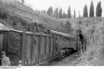 German troops cleaning the barrel of a railway gun, Nettuno, Italy, Mar 1944