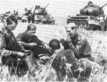 Soviet tank crews resting, northeastern China, Aug 1945