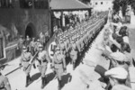 German policemen marching into Imst, Austria, 12 Mar 1938