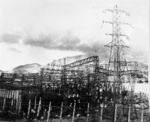 Damaged electrical substation, Nagasaki, Japan, early 1946