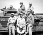 The sextet of US Army African-American soldiers who risked their lives to save a near-drowning US Marine at Iwo Jima, 11 Mar 1945