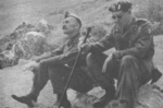 Polish Generals Nikodem Sulik (left) and Zygmunt Bohusz-Szyszko (right) in Italy, circa May 1944