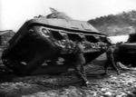 Inflated tanks used by the Allies as deception before Normandy, late May 1944