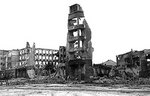 Ruins of a building in Stalingrad, Russia, 1940s
