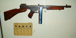 Thompson submachine gun on display at the National Museum of the Marine Corps, Quantico, Virginia, United States, 15 Jan 2007