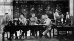 Taiwanese students at a chemistry class at the Karenko Industrial Academy, Taiwan, 1943