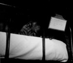 US Navy African-American Seaman 1st Class Charlie Dunston, recent amputee, recovering at the Naval Hospital in Philadelphia, Pennsylvania, United States, 1 Aug 1945