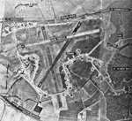 Aerial view of RAF Kings Cliffe airfield, England, United Kingdom, 16 Jan 1947