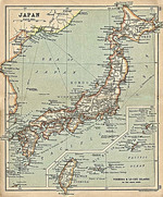 Map of Japan seen in 
