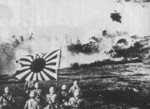 Japanese troops fighting in China, Guangdong, China, late 1938
