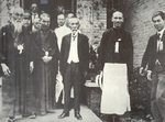 Chiang Kaishek with Japanese politicians Mitsuru Toyama (far left) and Tsuyoshi Inukai (center), Japan, 1929