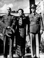 Chiang Kaishek, Song Meiling, and Claire Chennault, 1940s