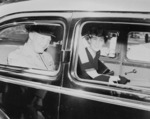 Dwight and Mamie Eisenhower in a car, United States, 18 Jun 1945