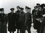 German officers Nikolaus von Falkenhorst, Robert Morath, and Eberhard von Zedlitz with Japanese military attaché Makoto Onodera visiting the Fjell Festning fortification in Norway, 26 Dec 1943