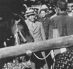 Emperor Showa visiting Koiwai Farm, Shizukuishi, Iwate Prefecture, Japan, 9 Aug 1947
