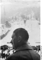 Chancellor Adolf Hitler at the opening ceremony of the IV Olympic Winter Games, Garmisch-Partenkirchen, Bavaria, Germany, 6 Feb 1936