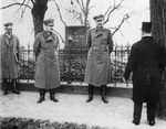 Lennart Oesch and Carl Mannerheim at a memorial for the Battle of Lützen, celebrating its 300th anniversary, Germany, 6 Nov 1932