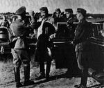 Carl Gustaf Emil Mannerheim greeting Heinrich Himmler during Himmler