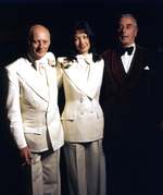 Louis Mountbatten with Lord Montagu and Fiona Margaret Herbert on the latters