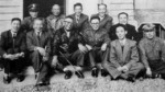 Tang Enbo (rear row, 2nd from left), Hiroshi Nemoto (front row, third from left), and others, circa 1950s