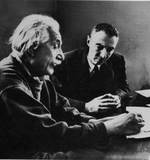 Albert Einstein and Robert Oppenheimer, circa 1947-1950