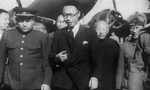 Puyi and Zhang Jinghui in China en route to Japan, 9 Aug 1946, photo 1 of 2